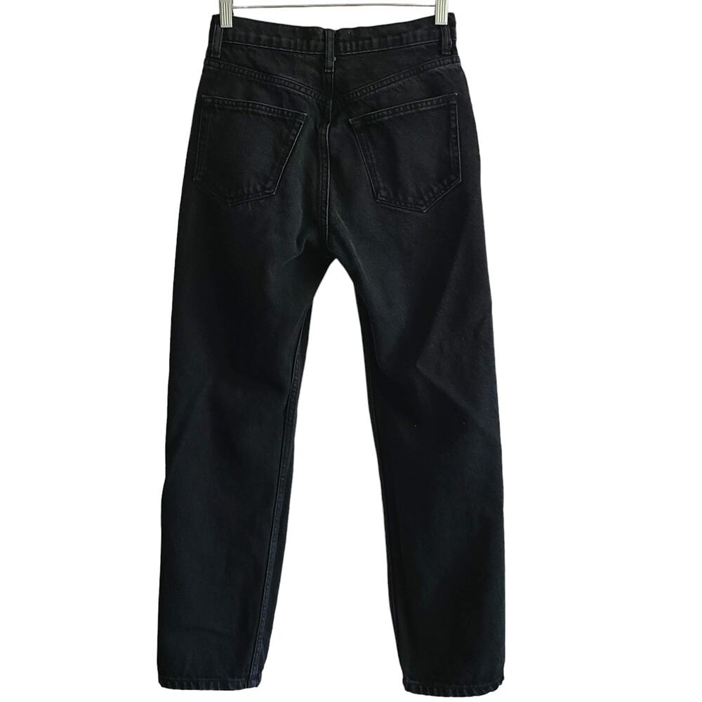 REFORMATION JEANS Black Seattle Wash Button Fly Straight Leg Jeans Women's 25P - Picture 2 of 12